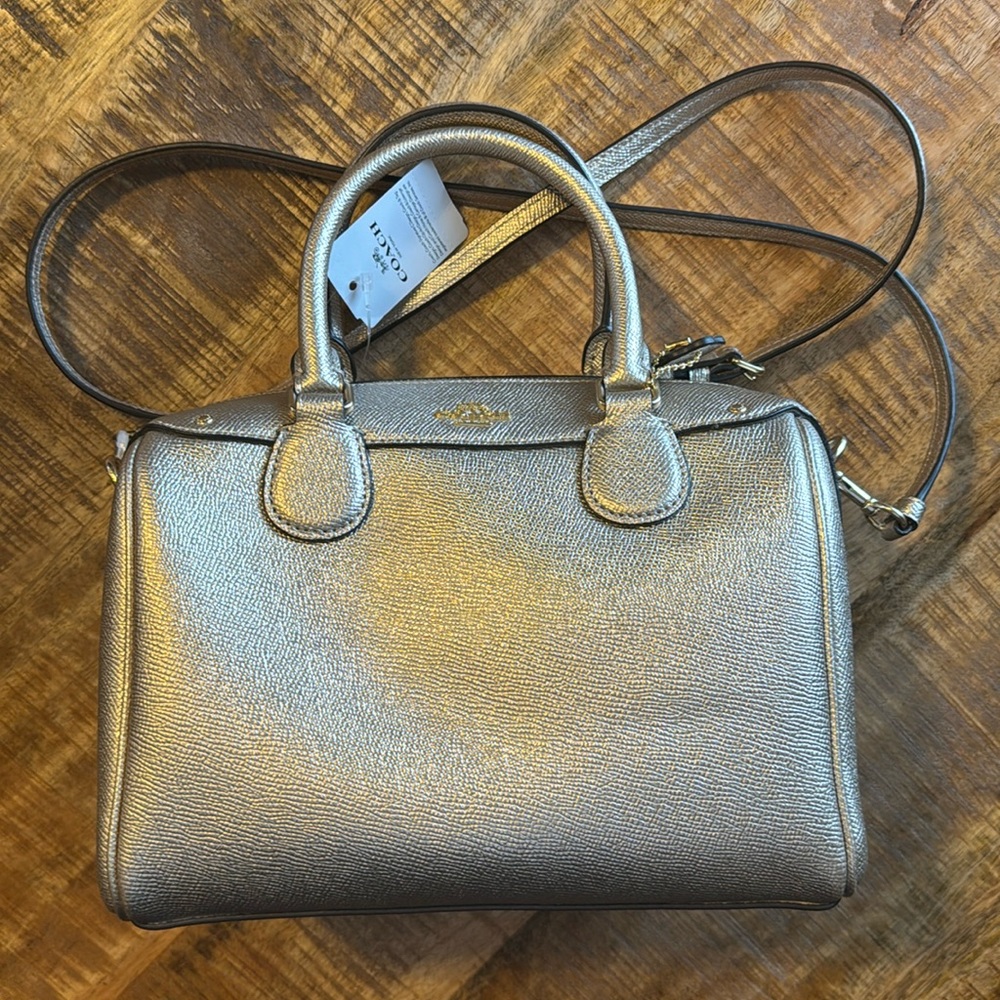 Mini Bennett Satchel • Platinum/Light Gold (Coach Style # F21508)